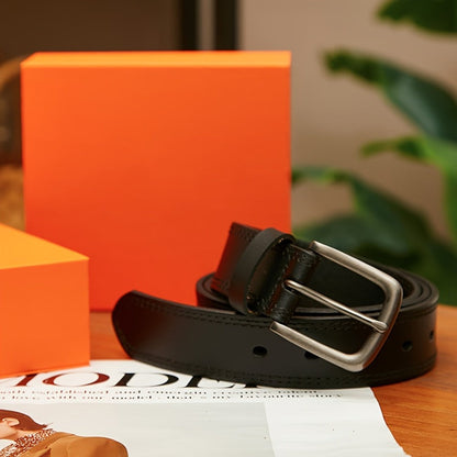 Men's Belt - 's Leather Full Grain Genuine Leather Handmade Dress Stainless Steel - product detail view 17