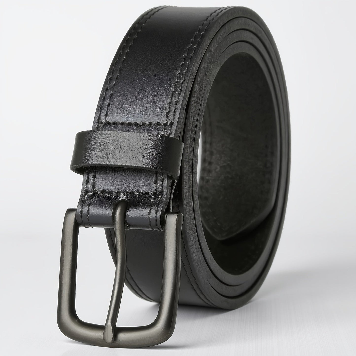Men's Belt - 's Leather Full Grain Genuine Leather Handmade Dress Stainless Steel - product detail view 31