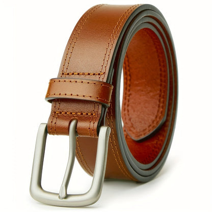 Men's Belt - 's Leather Full Grain Genuine Leather Handmade Dress Stainless Steel - product detail view 46