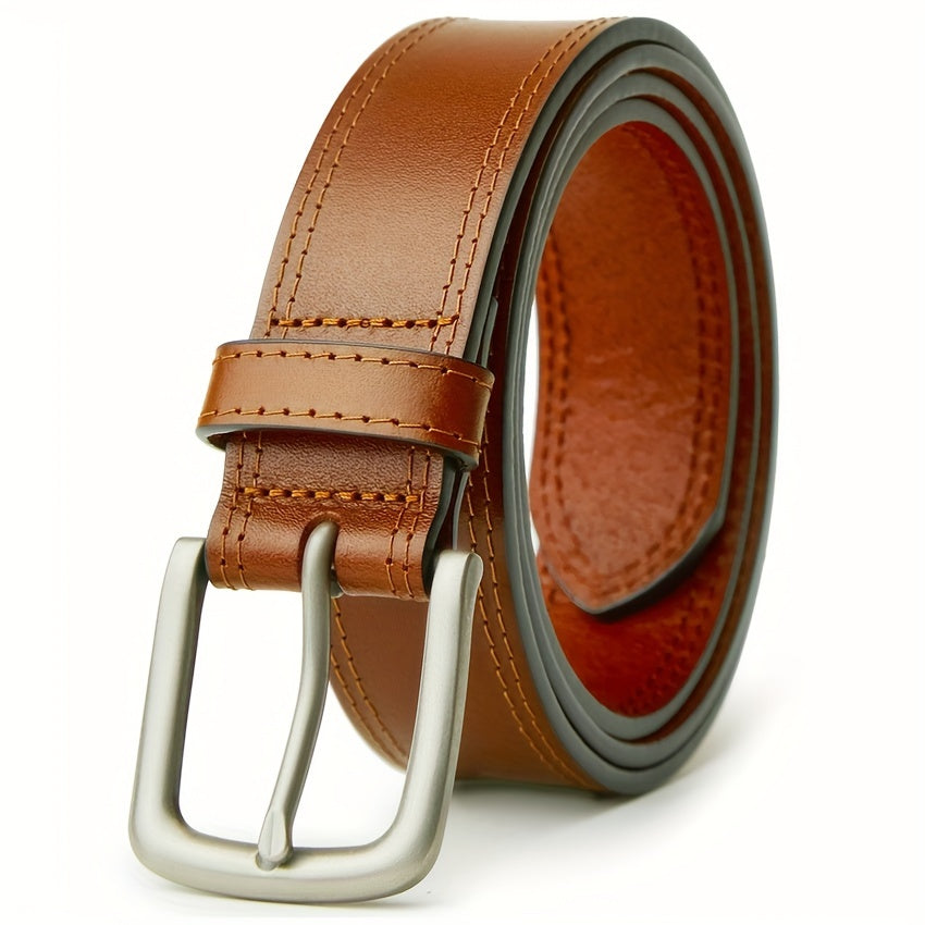 Men's Belt - 's Leather Full Grain Genuine Leather Handmade Dress Stainless Steel - product detail view 53