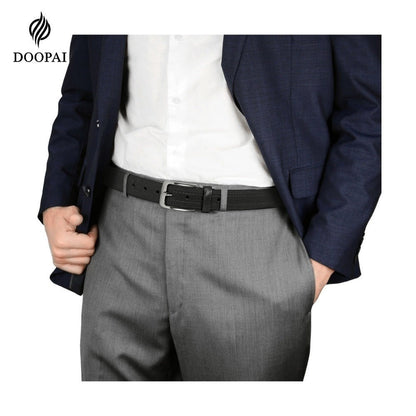 Men's Belt - 's Leather Gift Set 2 Pack Cowhide Pin Buckle Casual Vintage Jeans with - product detail view 15