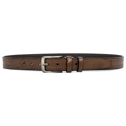 Men's Belt - 's Leather Gift Set 2 Pack Cowhide Pin Buckle Casual Vintage Jeans with - product detail view 19