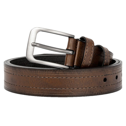 Men's Belt - 's Leather Gift Set 2 Pack Cowhide Pin Buckle Casual Vintage Jeans with - product detail view 20