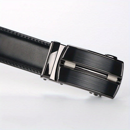 Men's Belt - 's Leather Ratchet 2-Pack Automatic Buckle Genuine Leather Adjustable No - product detail view 9
