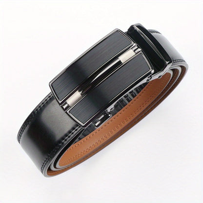 Men's Belt - 's Leather Ratchet 2-Pack Automatic Buckle Genuine Leather Adjustable No - product detail view 13