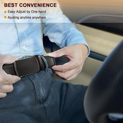 Men's Belt - 's Leather Ratchet Genuine Leather Automatic Buckle No-Hole Stepless - product detail view 11