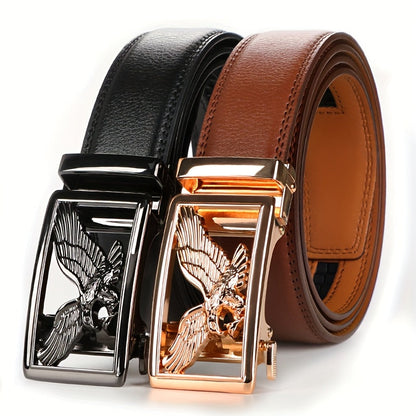 Men's Belt - 's Leather Ratchet Genuine Leather Automatic Buckle No-Hole Stepless - product detail view 29