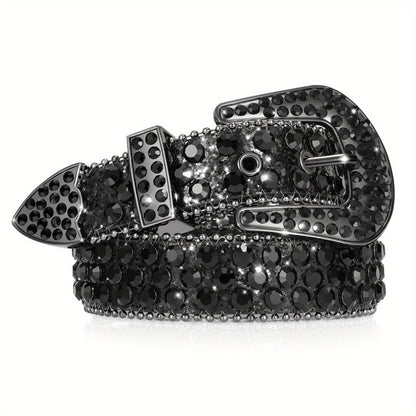 Women's Belt - 's Rhinestone Polka Dot PU Leather Shiny Alloy Buckle Glam Street Style - product detail view 8