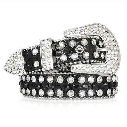 Women's Belt - 's Rhinestone Polka Dot PU Leather Shiny Alloy Buckle Glam Street Style - product detail view 15