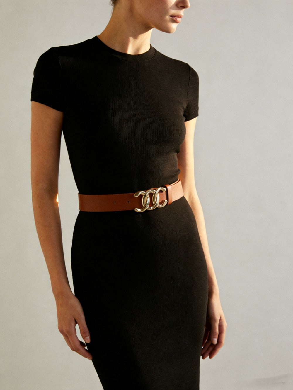 Women's Belt - 's Set 4Pcs - Retro Gold Metal Buckle Adjustable Fashion Waist for Jeans - product detail view 11