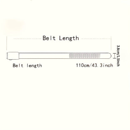 Men's Belt - 's Sliding Automatic Buckle No Hole Ratchet Design Black Adjustable - product detail view 2