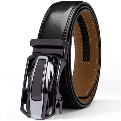 Men's Belt - Sliding Ratchet for 2 Pack 1-3/8" Leather Adjustable No-Hole Set, Dress & - product detail view 8