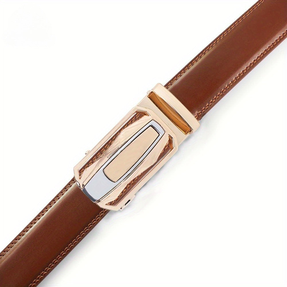Men's Belt - Sliding Ratchet for 2 Pack 1-3/8" Leather Adjustable No-Hole Set, Dress & - product detail view 13