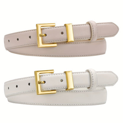 Women's Belt - Square Buckle Set 2pcs for | Gold Square Buckle Waist for Jeans Dresses - product detail view 20