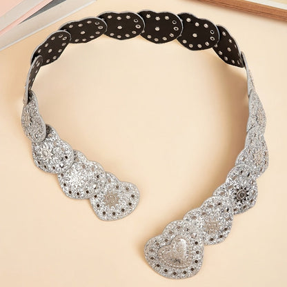 Women's Belt - Y2K Pin Multicolor Love Heart Boho Vintage Decorative Silver Aesthetic - product detail view 5