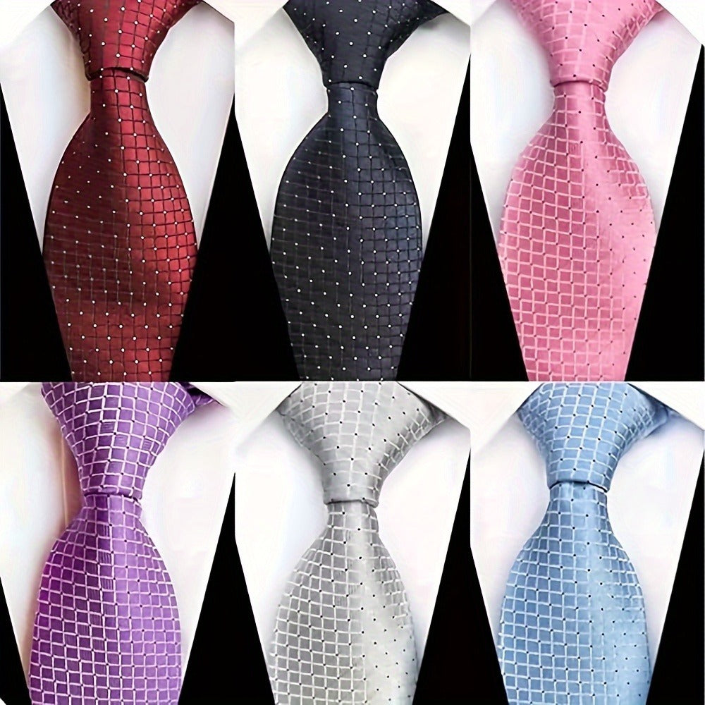 Men's Necktie - 6 Pack Jacquard Woven 100% Polyester Classic Formal Ties - 57 Inch Length - product detail view 14