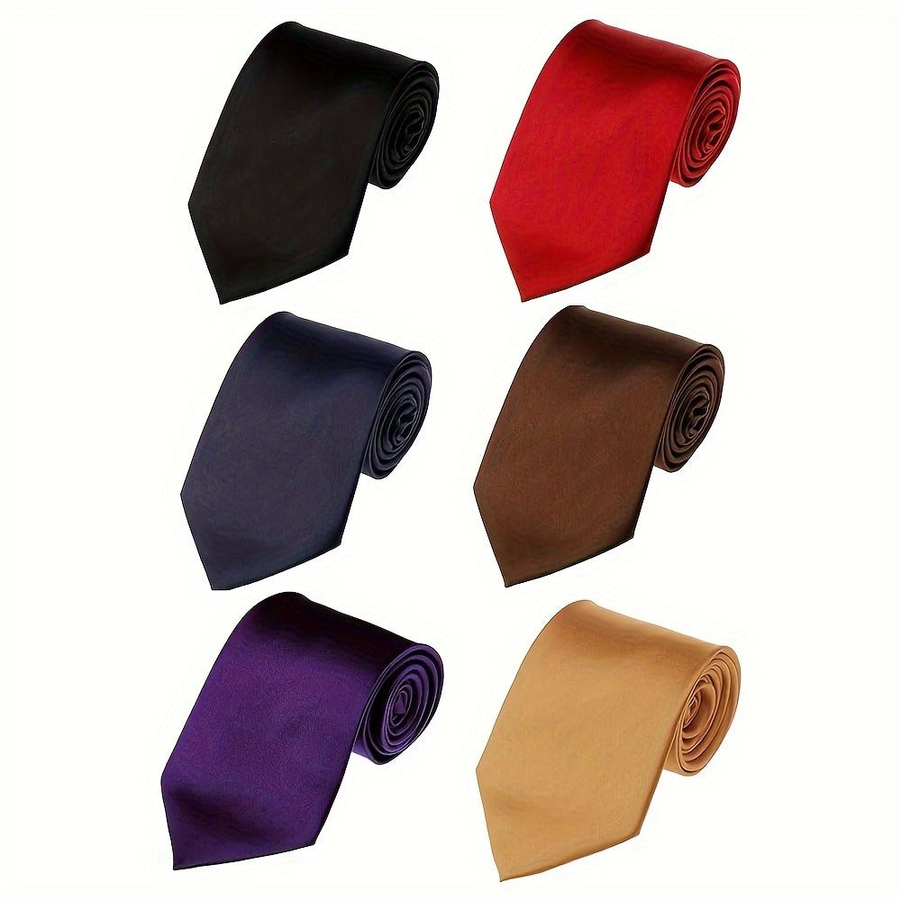 Men's Necktie - 6 Pack Jacquard Woven 100% Polyester Classic Formal Ties - 57 Inch Length - product detail view 22