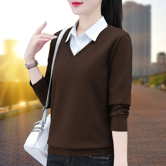 Men's Necktie - Detachable Fake Collar 4 Pack for Women Removable Half Shirt Collar, Solid - product detail view 2