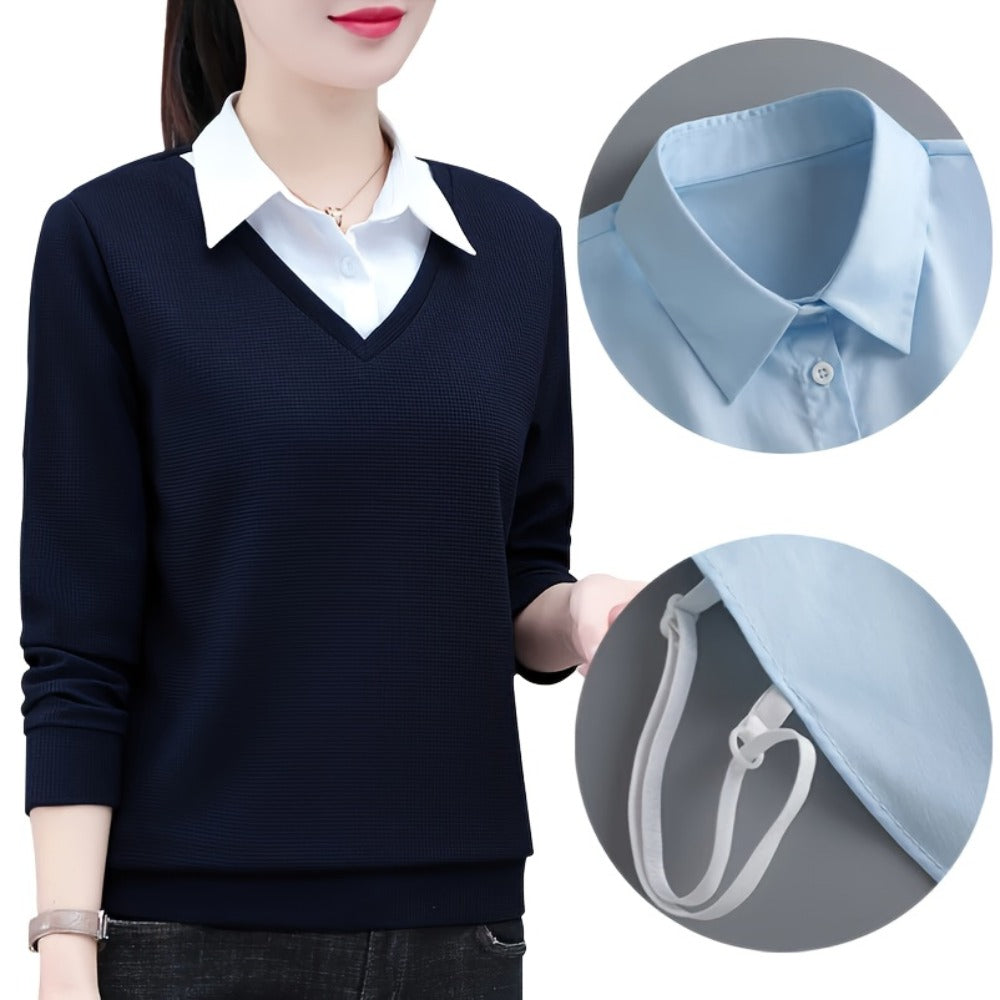 Men's Necktie - Detachable Fake Collar 4 Pack for Women Removable Half Shirt Collar, Solid - product detail view 3