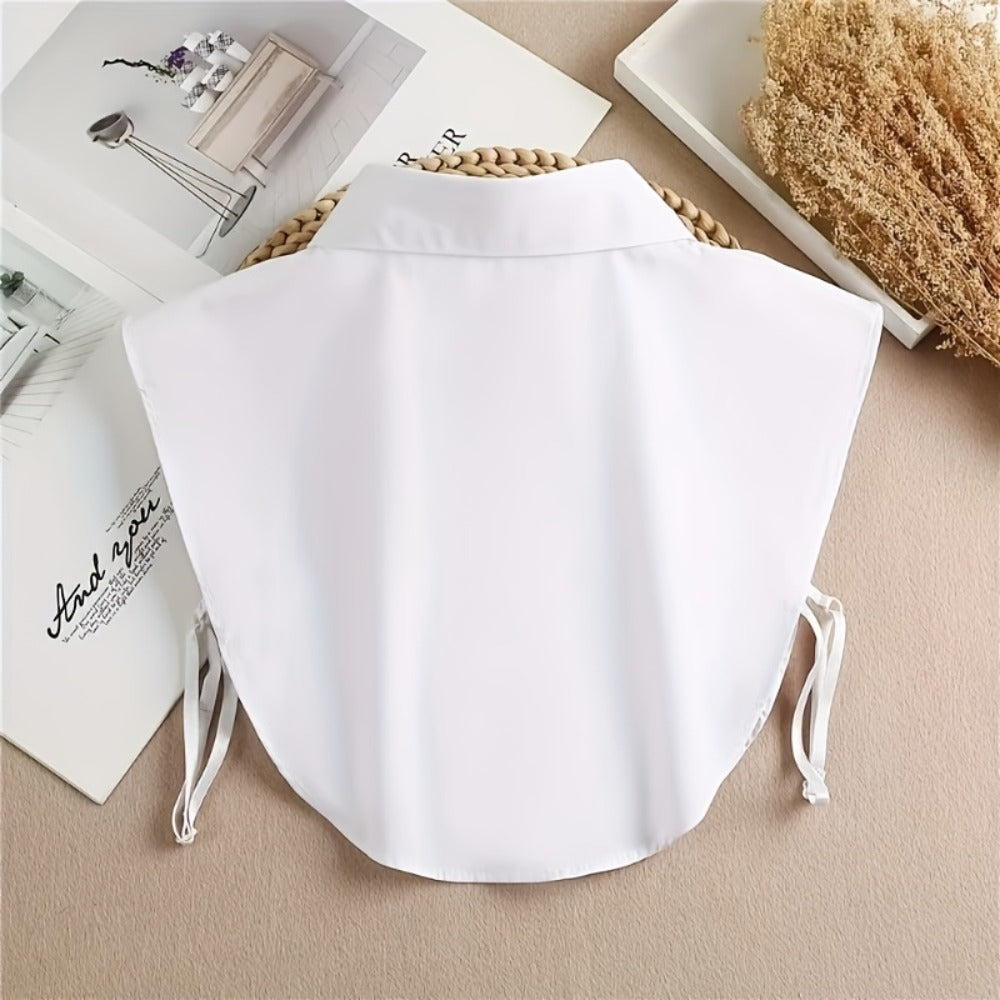 Men's Necktie - Detachable Fake Collar 4 Pack for Women Removable Half Shirt Collar, Solid - product detail view 8