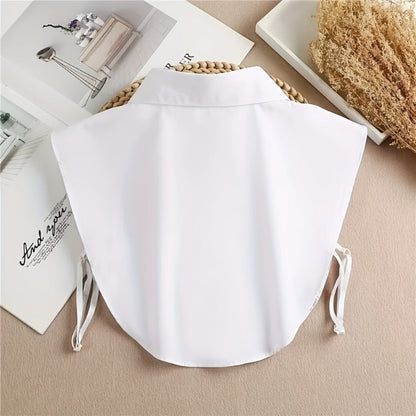 Men's Necktie - Detachable Fake Collar 4 Pack for Women Removable Half Shirt Collar, Solid - product detail view 8