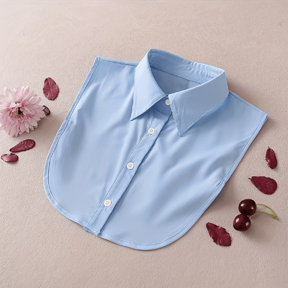 Men's Necktie - Detachable Fake Collar 4 Pack for Women Removable Half Shirt Collar, Solid - product detail view 10