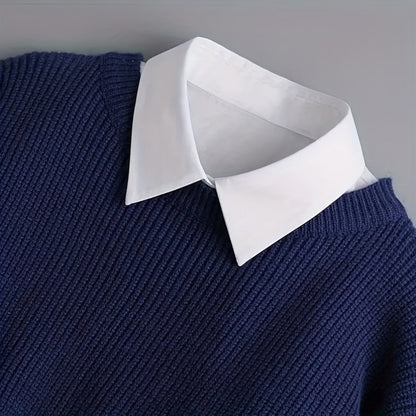 Men's Necktie - Detachable Fake Collar 4 Pack for Women Removable Half Shirt Collar, Solid - product detail view 14
