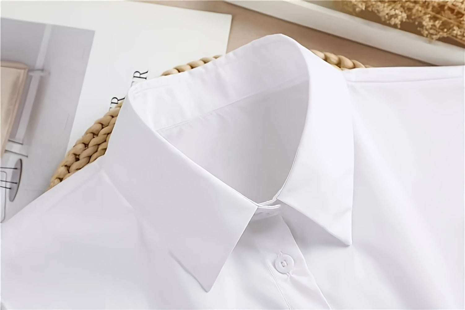 Men's Necktie - Detachable Fake Collar 4 Pack for Women Removable Half Shirt Collar, Solid - product detail view 15