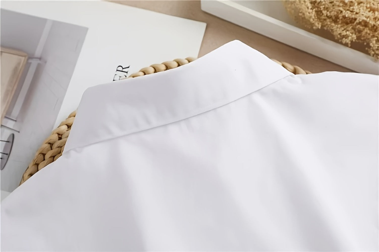 Men's Necktie - Detachable Fake Collar 4 Pack for Women Removable Half Shirt Collar, Solid - product detail view 16