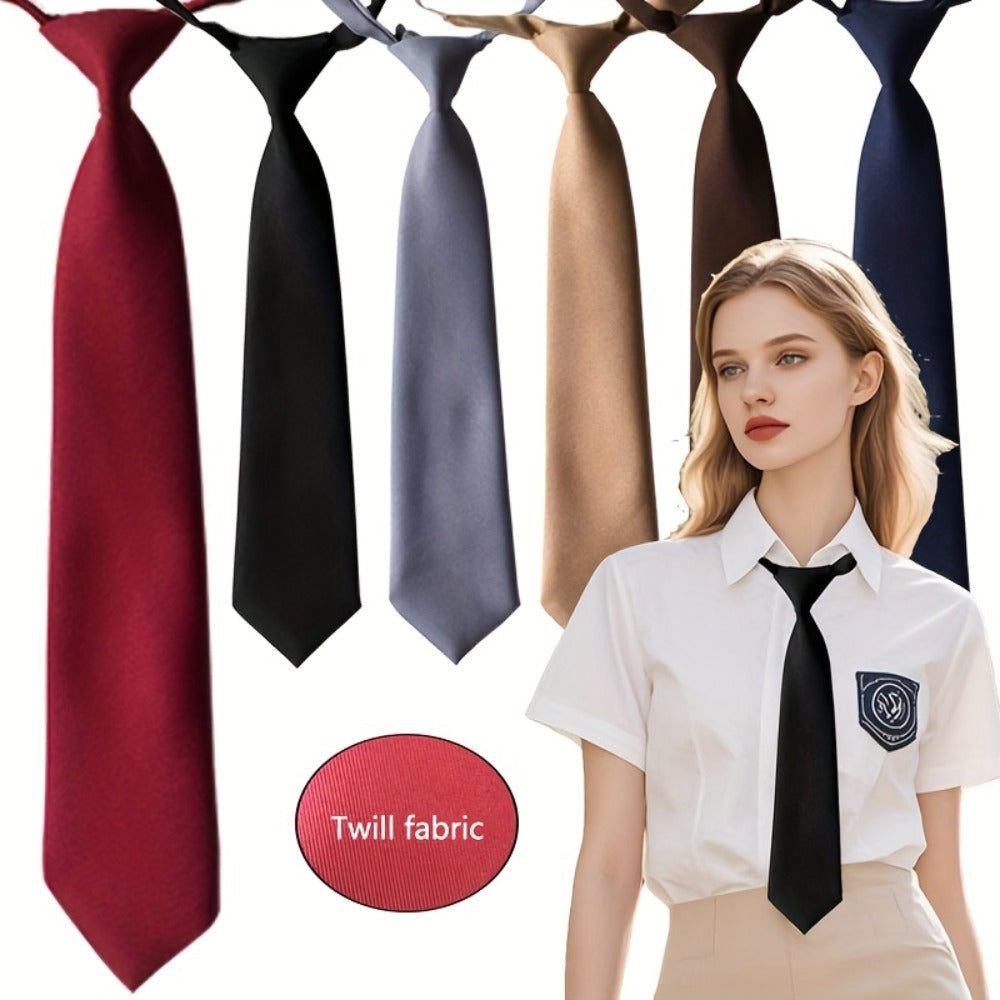 Men's Necktie - Pre-Tied Knotless Adjustable Tie 5 Pack for & Women Academic Style for - product detail view 3