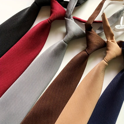 Men's Necktie - Pre-Tied Knotless Adjustable Tie 5 Pack for & Women Academic Style for - product detail view 10