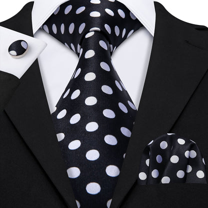 Men's Necktie - 's Set 3pcs Formal Tie with Pocket Square & Cufflinks - Wedding Business - product detail view 2