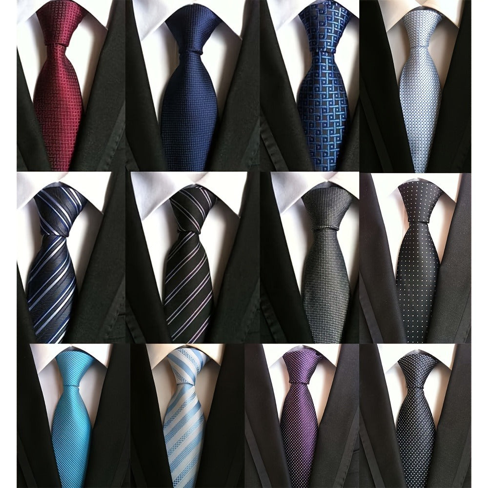 Men's Necktie - 's Ties Set 12 Pack - Classic Jacquard Woven Tie Lot for Business Formal - main product view