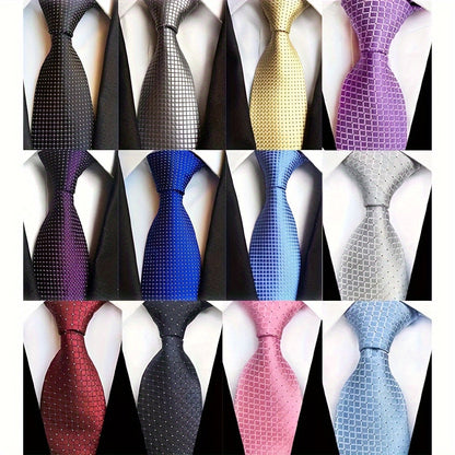 Men's Necktie - 's Ties Set 12 Pack - Classic Jacquard Woven Tie Lot for Business Formal - product detail view 9