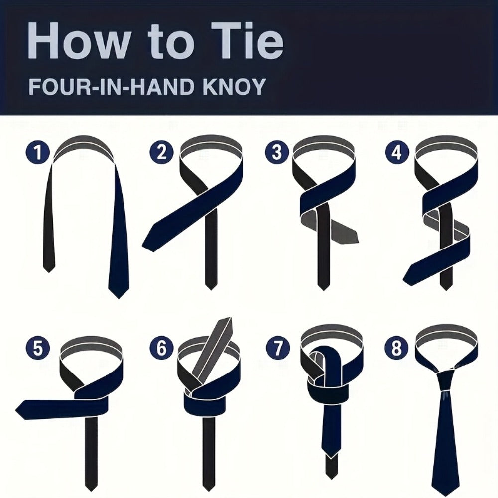 Men's Necktie - Satin Tie Set for 5 Piece Bow Tie Pocket Square Lapel Pin Cuff Links - product detail view 7