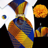 Golden Blue Tie Set -70+7