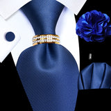 Solid Blue Tie Set -9+10