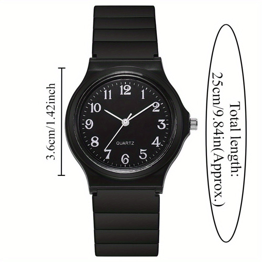 Men's Quartz Watch - Analog Set of 2 - Minimalist Round Face Casual Wristwatch with Movement - product detail view 4