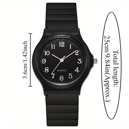 Men's Quartz Watch - Analog Set of 2 - Minimalist Round Face Casual Wristwatch with Movement - product detail view 4