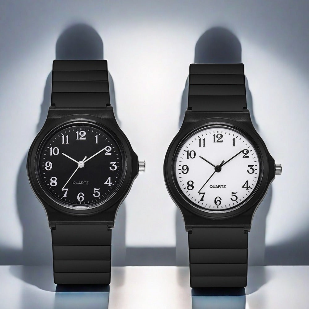 Men's Quartz Watch - Analog Set of 2 - Minimalist Round Face Casual Wristwatch with Movement - product detail view 13