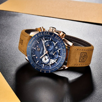Men's Quartz Watch - BENYAR Luminous Chronograph Analog Big Face Business Sport Casual Fashion - product detail view 4