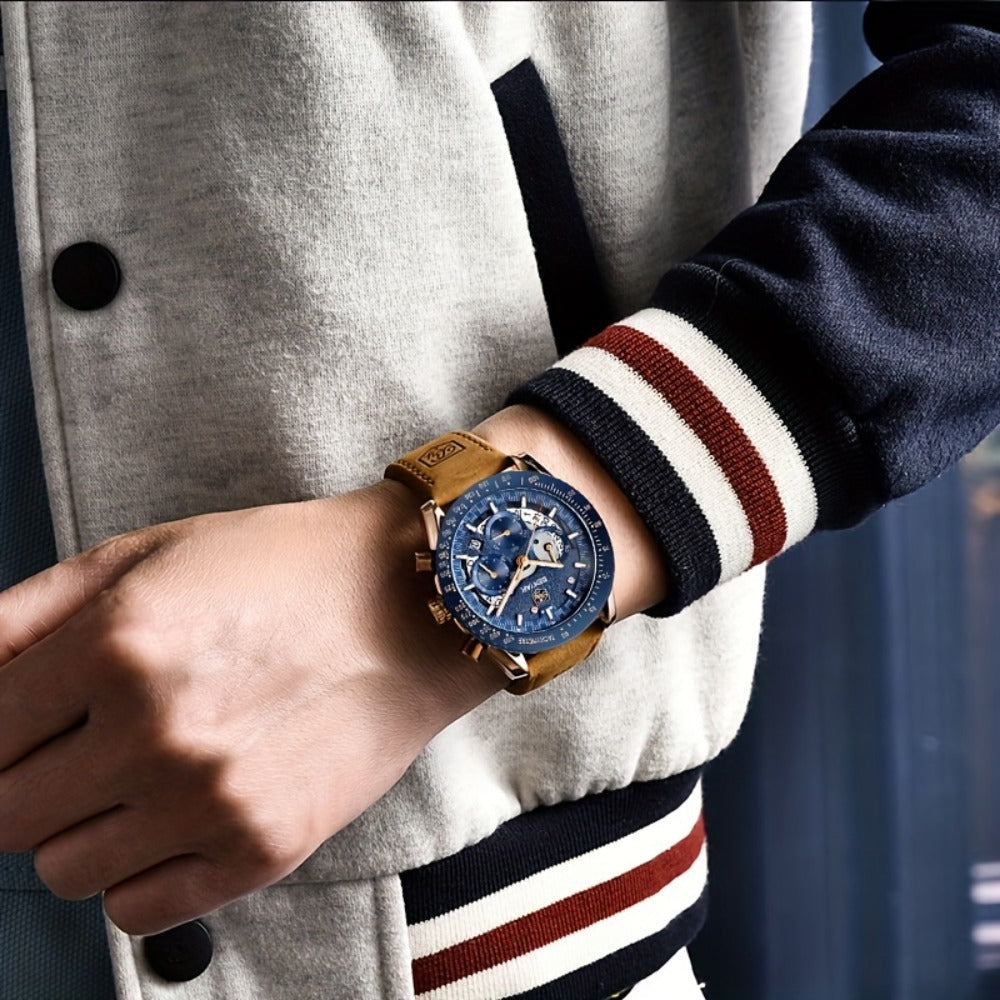 Men's Quartz Watch - BENYAR Luminous Chronograph Analog Big Face Business Sport Casual Fashion - product detail view 19