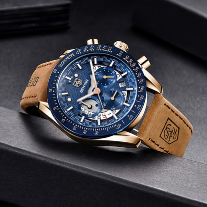 Men's Quartz Watch - BENYAR Luminous Chronograph Analog Big Face Business Sport Casual Fashion - product detail view 27