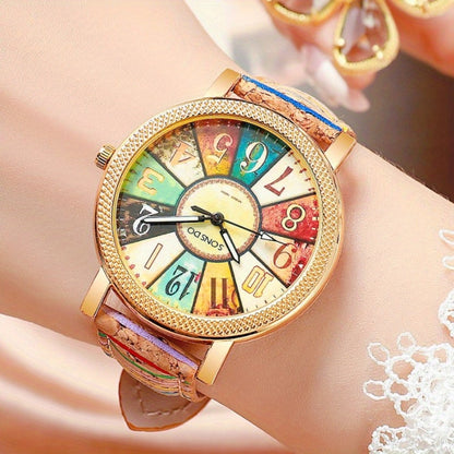Men's Quartz Watch - Boho Colorful for Women Analog Wristwatch Fashion Casual Daily Dress - product detail view 7