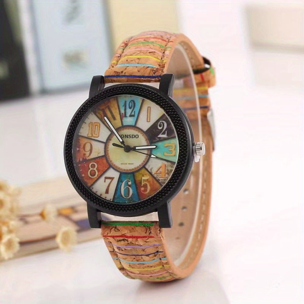 Men's Quartz Watch - Boho Colorful for Women Analog Wristwatch Fashion Casual Daily Dress - product detail view 9