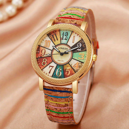 Men's Quartz Watch - Boho Colorful for Women Analog Wristwatch Fashion Casual Daily Dress - product detail view 11