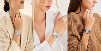 Women's Quartz Watch - Boho for Elastic Stretch Strap Analog Wristwatch - Large Arabic Numeral - product detail view 21