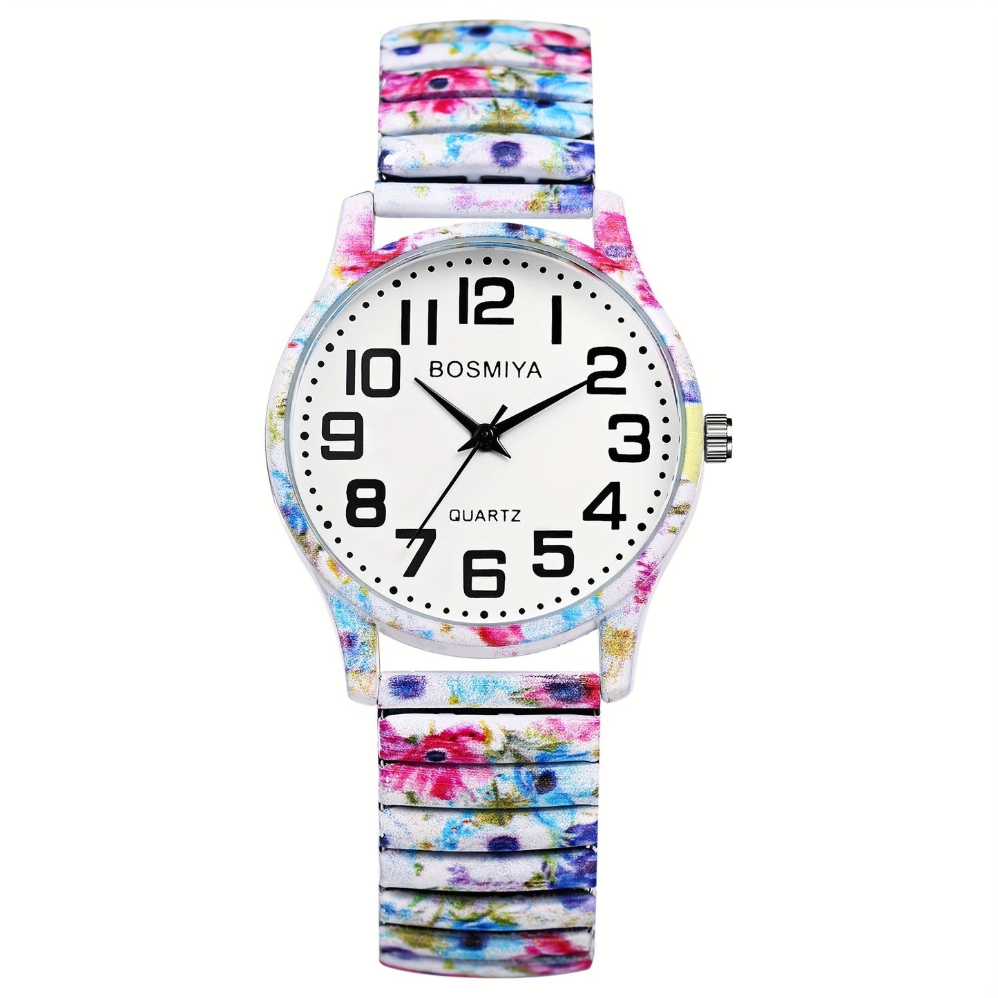 Women's Quartz Watch - Boho for Elastic Stretch Strap Analog Wristwatch - Large Arabic Numeral - product detail view 26