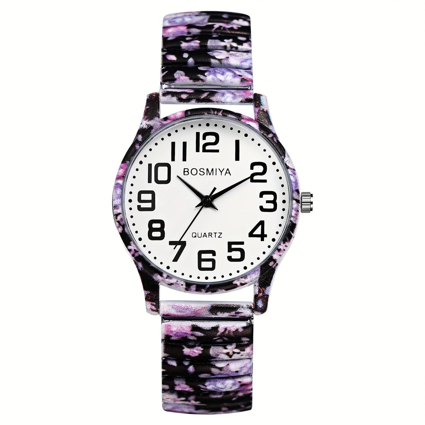 Women's Quartz Watch - Boho for Elastic Stretch Strap Analog Wristwatch - Large Arabic Numeral - product detail view 27