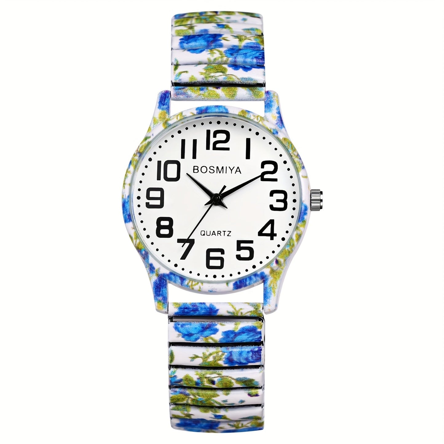 Women's Quartz Watch - Boho for Elastic Stretch Strap Analog Wristwatch - Large Arabic Numeral - product detail view 30